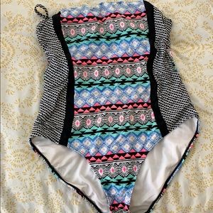 Colorful one piece swimsuit